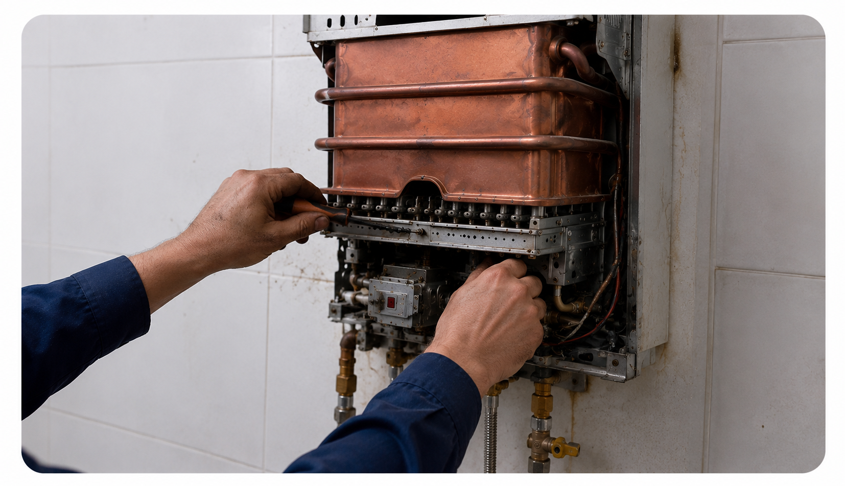 Manutenção de aquecedor a gás